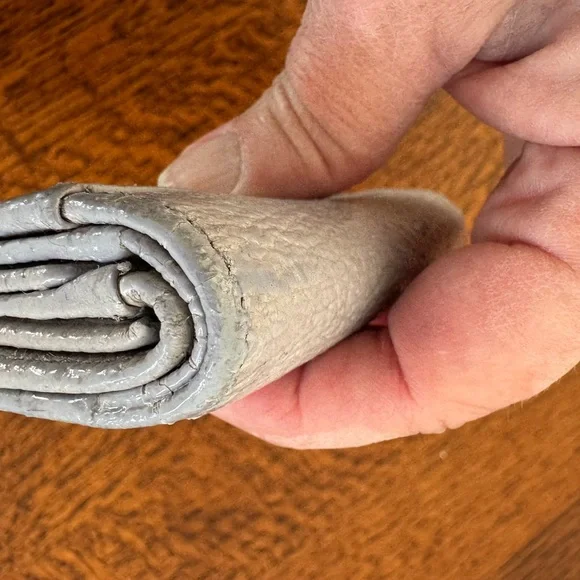 Prada Vitello Dino Leather Mini Wallet - Metallic Silver with COA - Picture 6 of 16